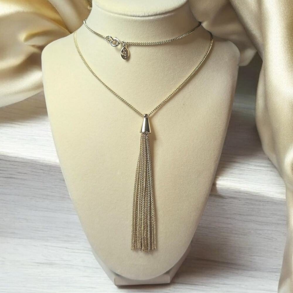 Ann Taylor Loft Women's Tassel Pendant Long Necklace
